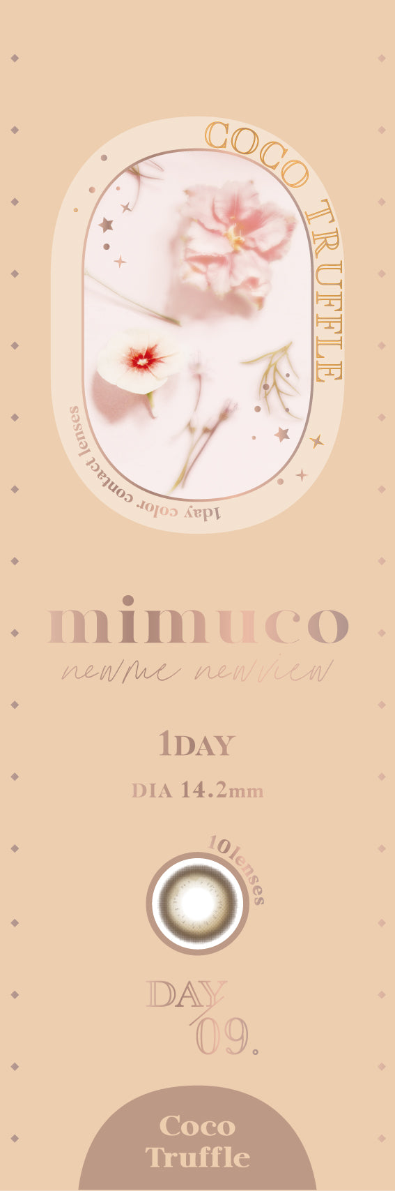 mimuco 1day Colored Contact Lenses - Coco Truffle - 10 Pieces - 14.2mm DIA - Japanese Brand
