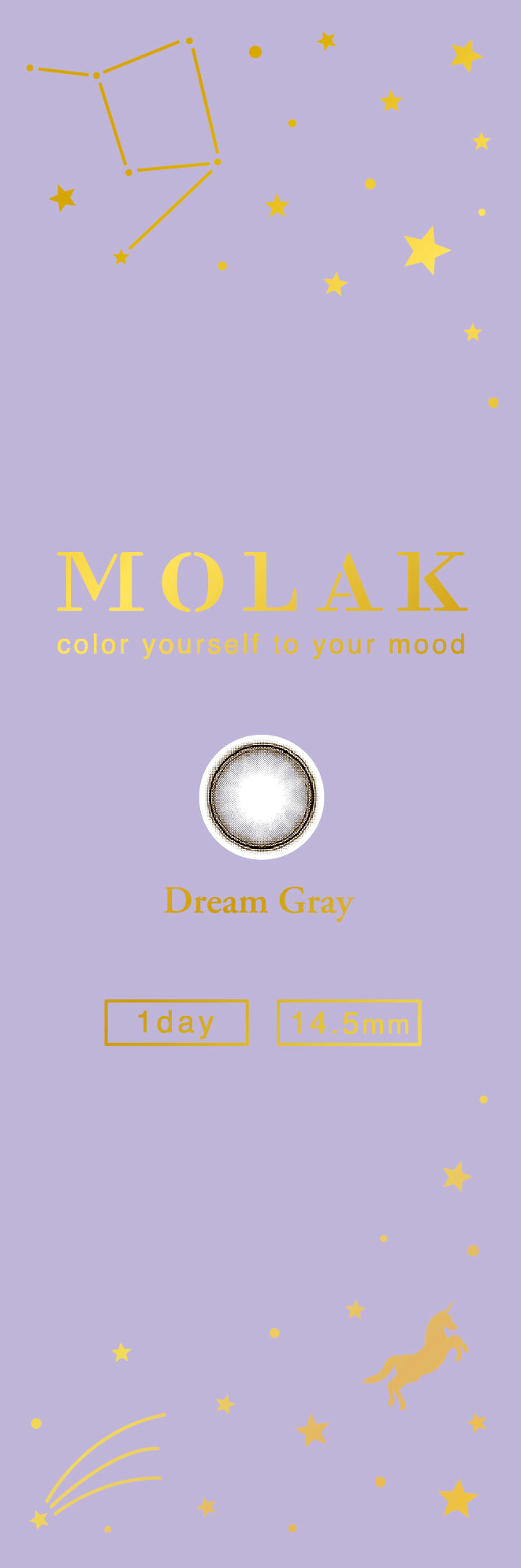 MOLAK 1day Colored Contact Lenses - Dream Gray - 10 Pieces - 14.5mm DIA - Japanese Brand