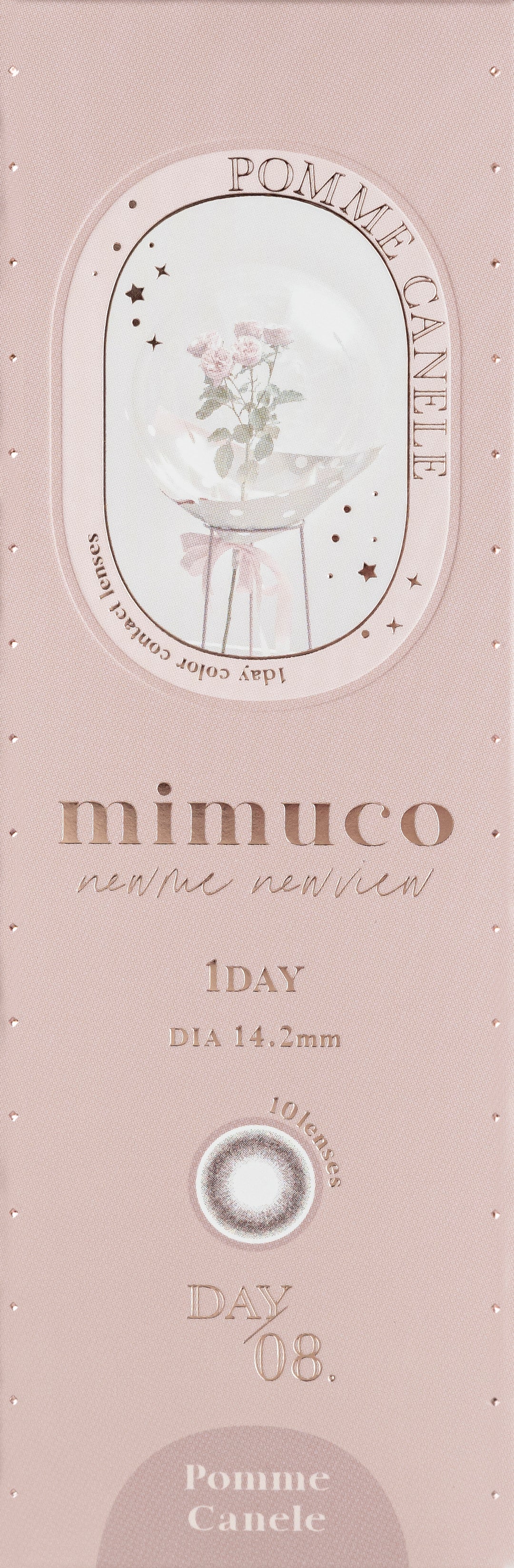 mimuco 1day Colored Contact Lenses - Pomme Canelé - 10 Pieces - 14.2mm DIA - Japanese Brand