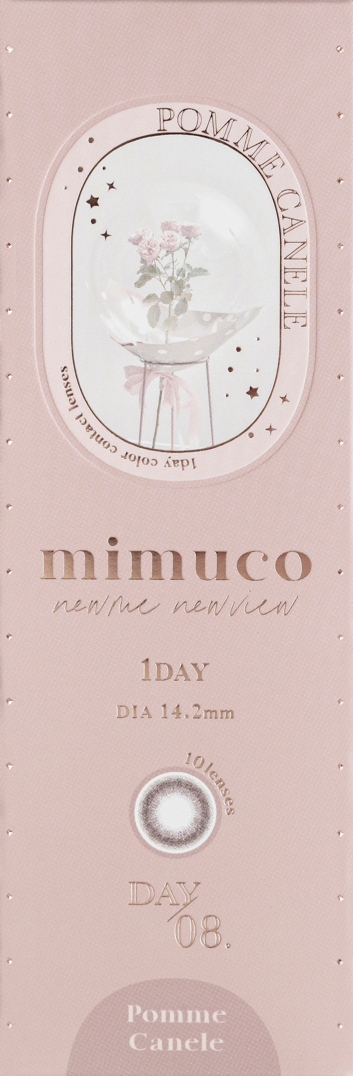 mimuco 1day Colored Contact Lenses - Pomme Canelé - 10 Pieces - 14.2mm DIA - Japanese Brand
