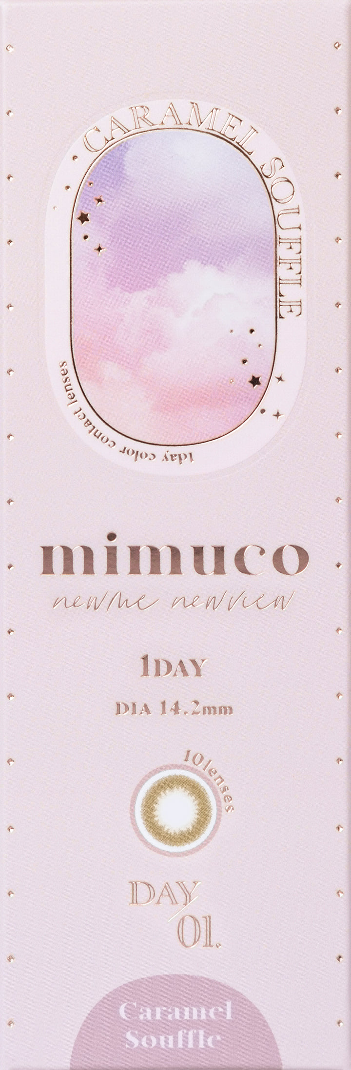 mimuco 1day Colored Contact Lenses - Caramel Souffl? - 10 Pieces - 14.2mm DIA - Japanese Brand