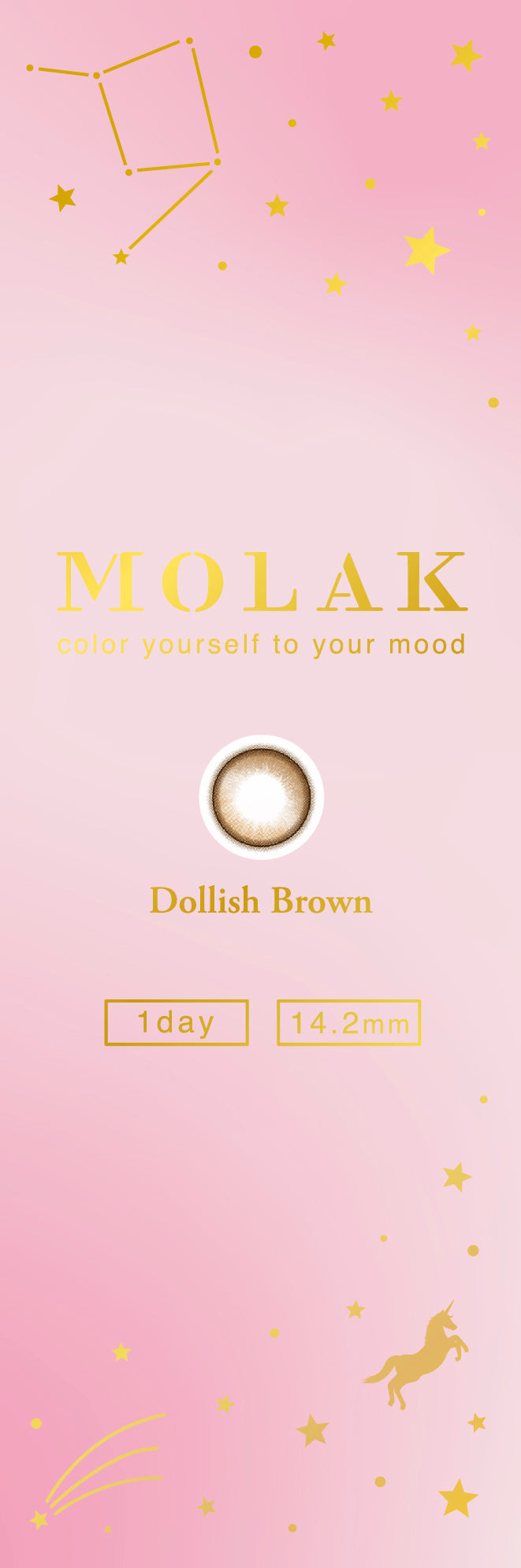 MOLAK 1day Colored Contact Lenses - Dollish Brown - 10 Pieces - 14.2mm DIA - Japanese Brand