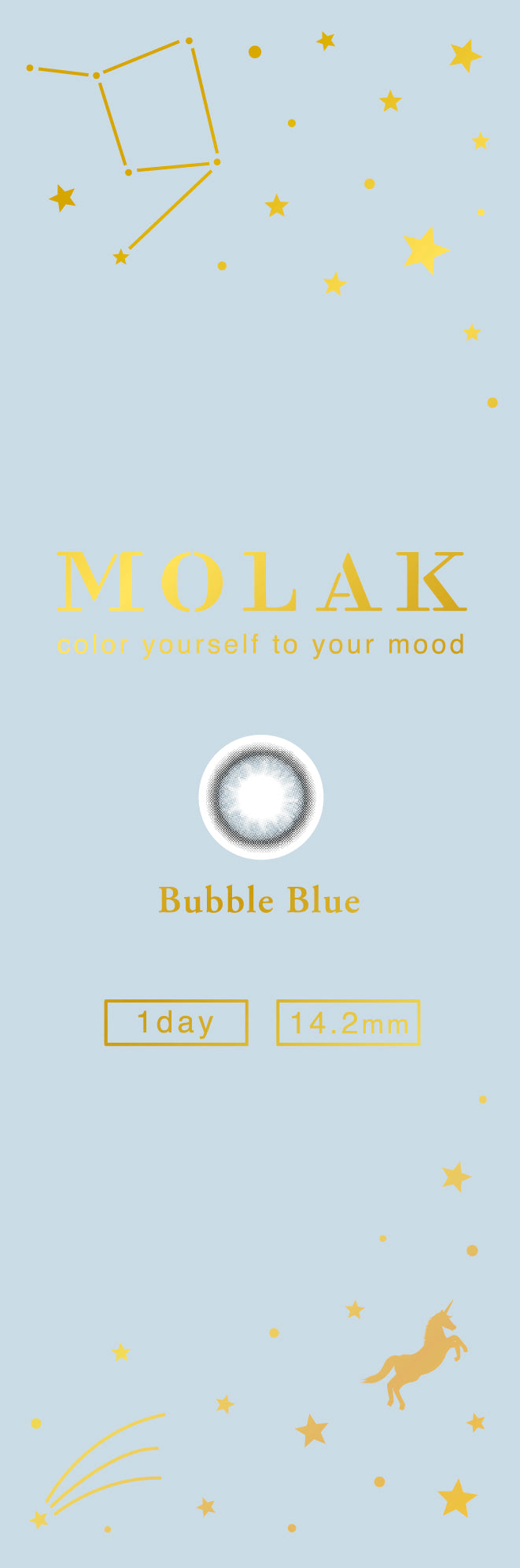 MOLAK 1day Colored Contact Lenses - Bubble Blue - 10 Pieces - 14.2mm DIA - Japanese Brand