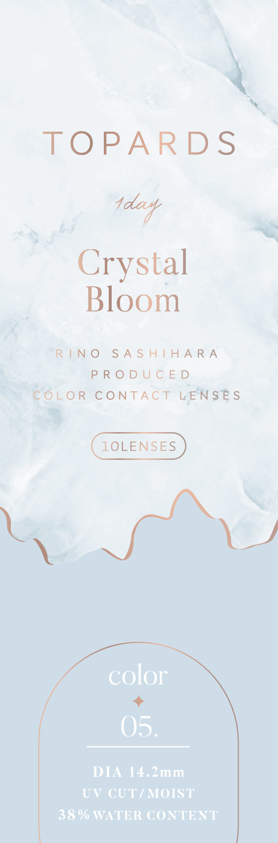 TOPARDS 1day Colored Contact Lenses - Crystal Bloom - 10 Pieces - 14.2mm DIA - Japanese Brand
