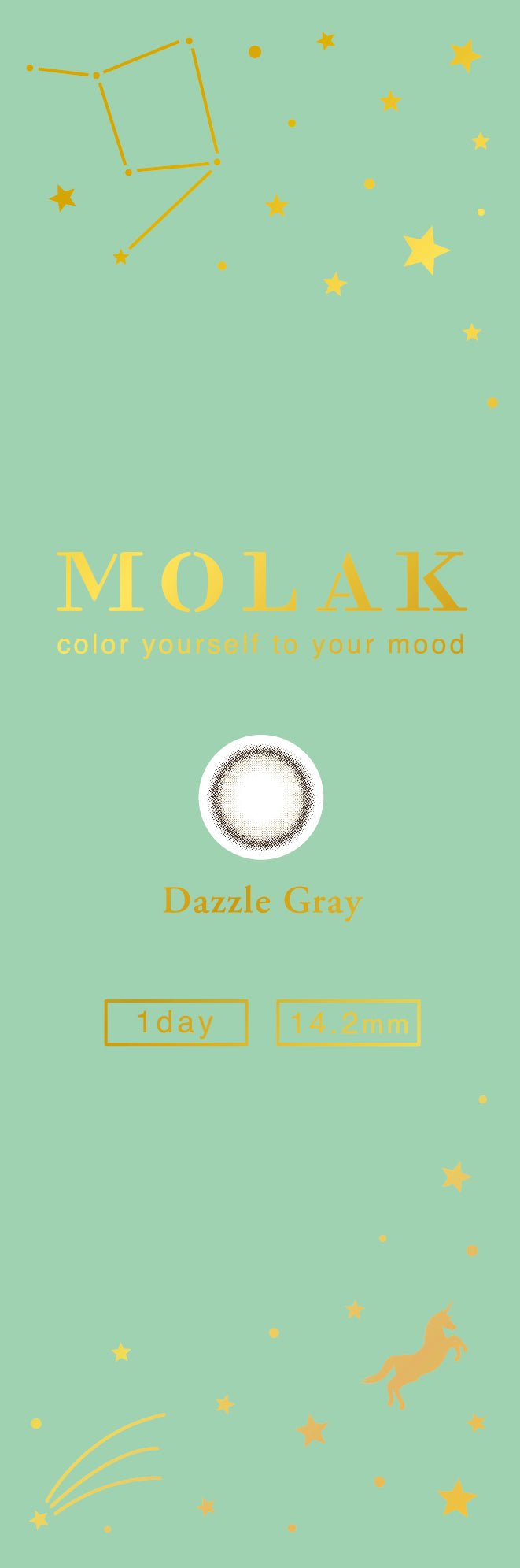 MOLAK 1day Colored Contact Lenses - Dazzle Grey - 10 Pieces - 14.2mm DIA - Japanese Brand