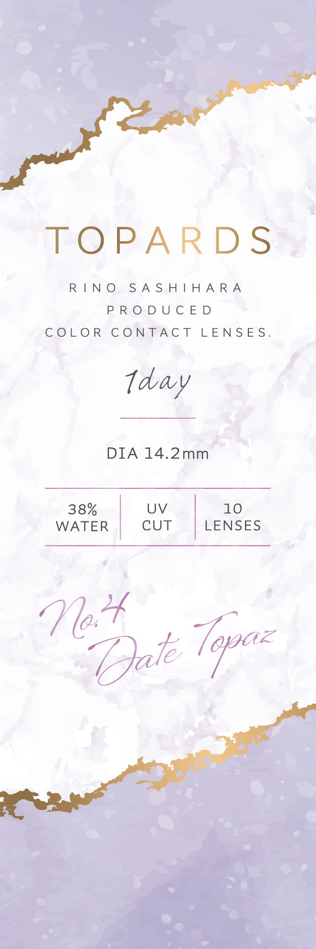 TOPARDS 1day Colored Contact Lenses - Date Topaz - 10 Pieces - 14.2mm DIA - Japanese Brand