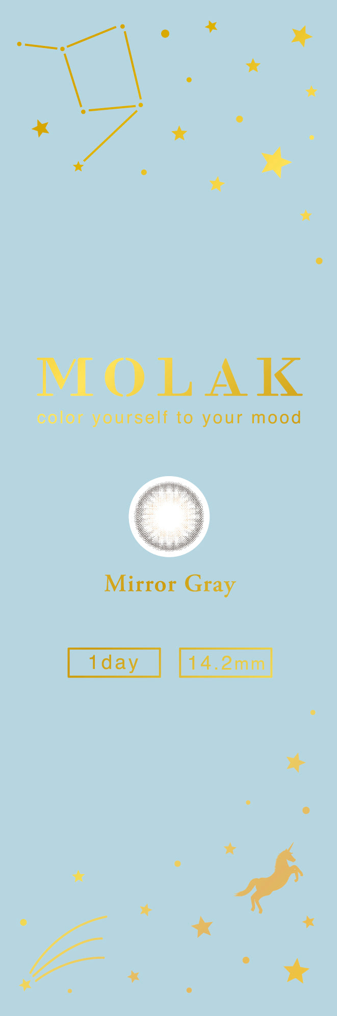 MOLAK 1day Colored Contact Lenses - Mirror Gray - 10 Pieces - 14.2mm DIA - Japanese Brand