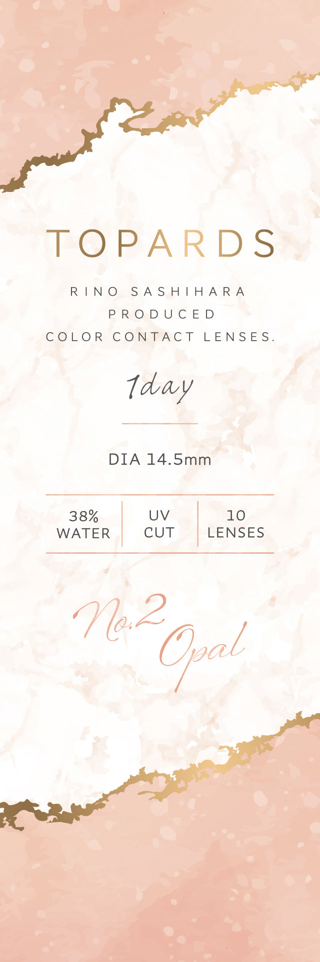 TOPARDS 1day Colored Contact Lenses - opal - 10 Pieces - 14.5mm DIA - Japanese Brand