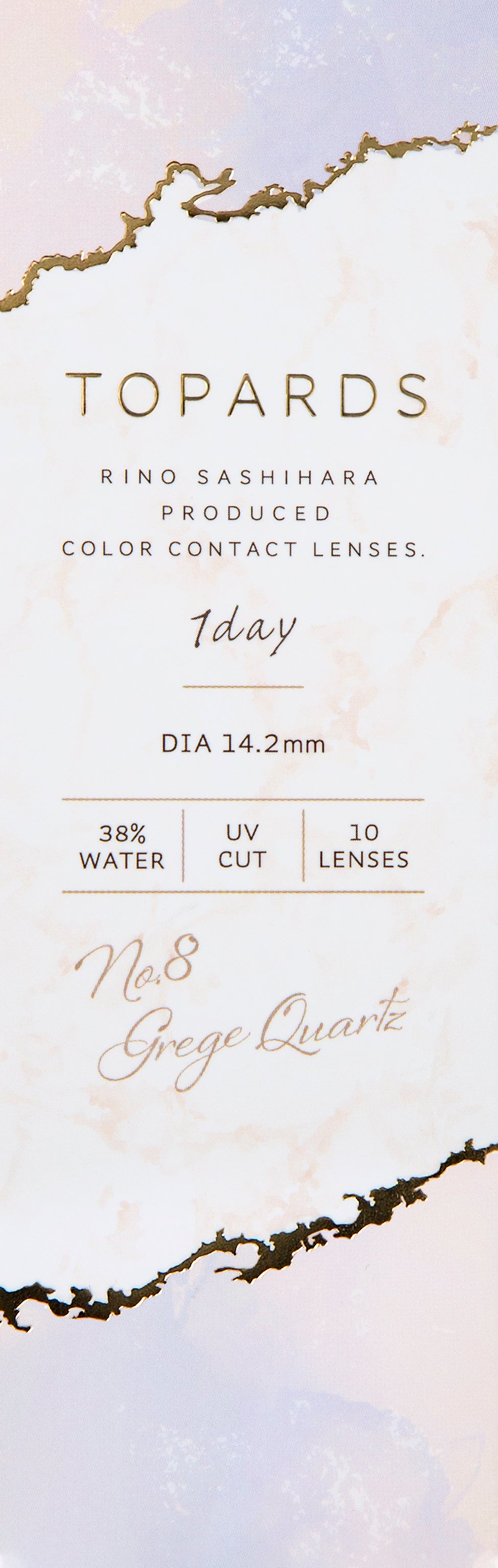 TOPARDS 1day Colored Contact Lenses - Greige Quartz - 10 Pieces - 14.2mm DIA - Japanese Brand