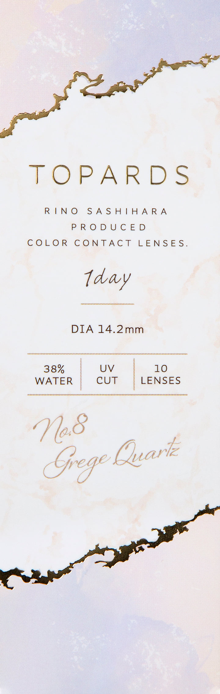 TOPARDS 1day Colored Contact Lenses - Greige Quartz - 10 Pieces - 14.2mm DIA - Japanese Brand