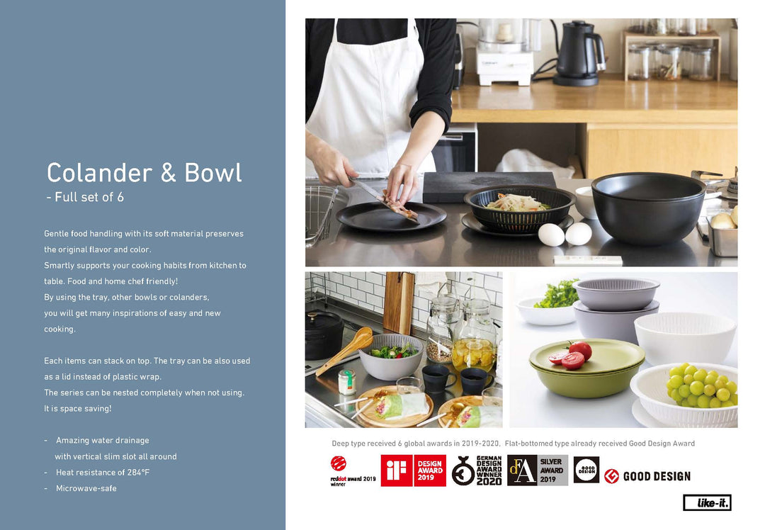 A colander and bowl to wash rice