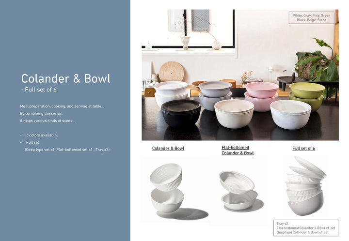 A colander and bowl to wash rice