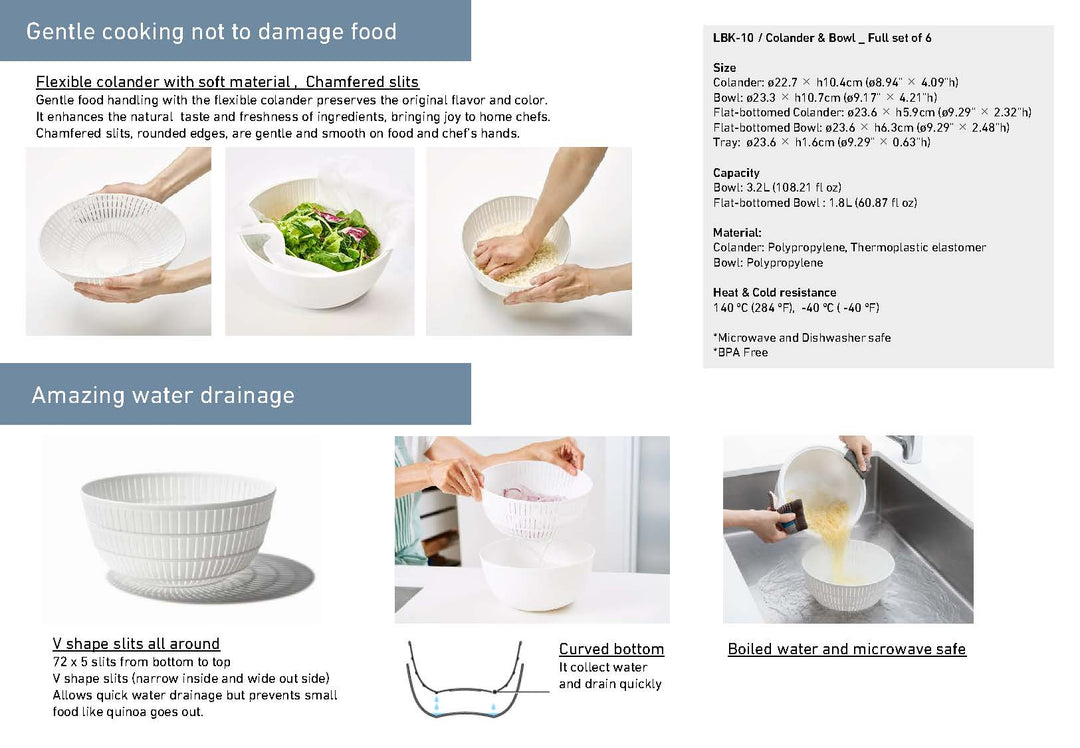 A colander and bowl to wash rice