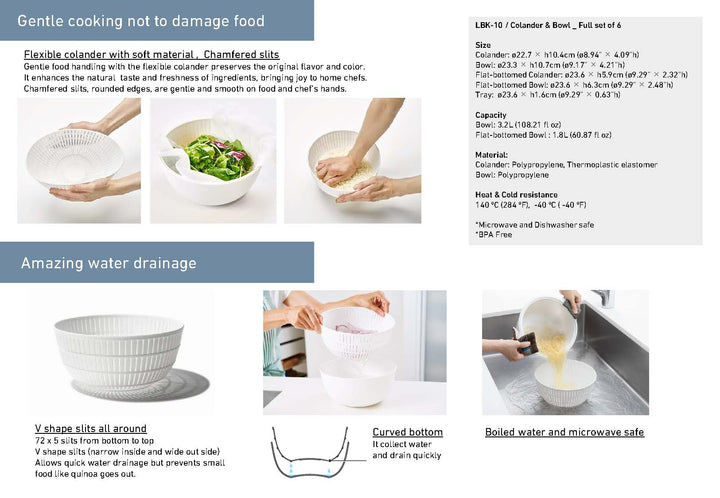 A colander and bowl to wash rice