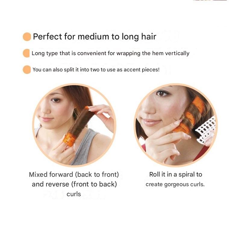 Beauty Hair Rollers - 28mm / Orange / 4pieces