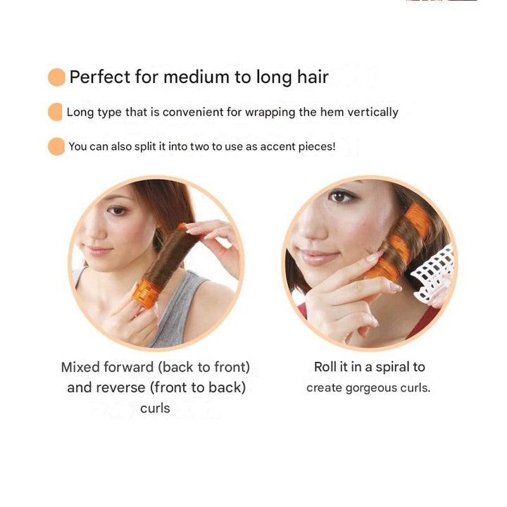 Beauty Hair Rollers - 28mm / Orange / 4pieces