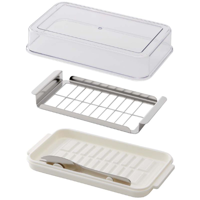 Stainless steel butter cutter and case